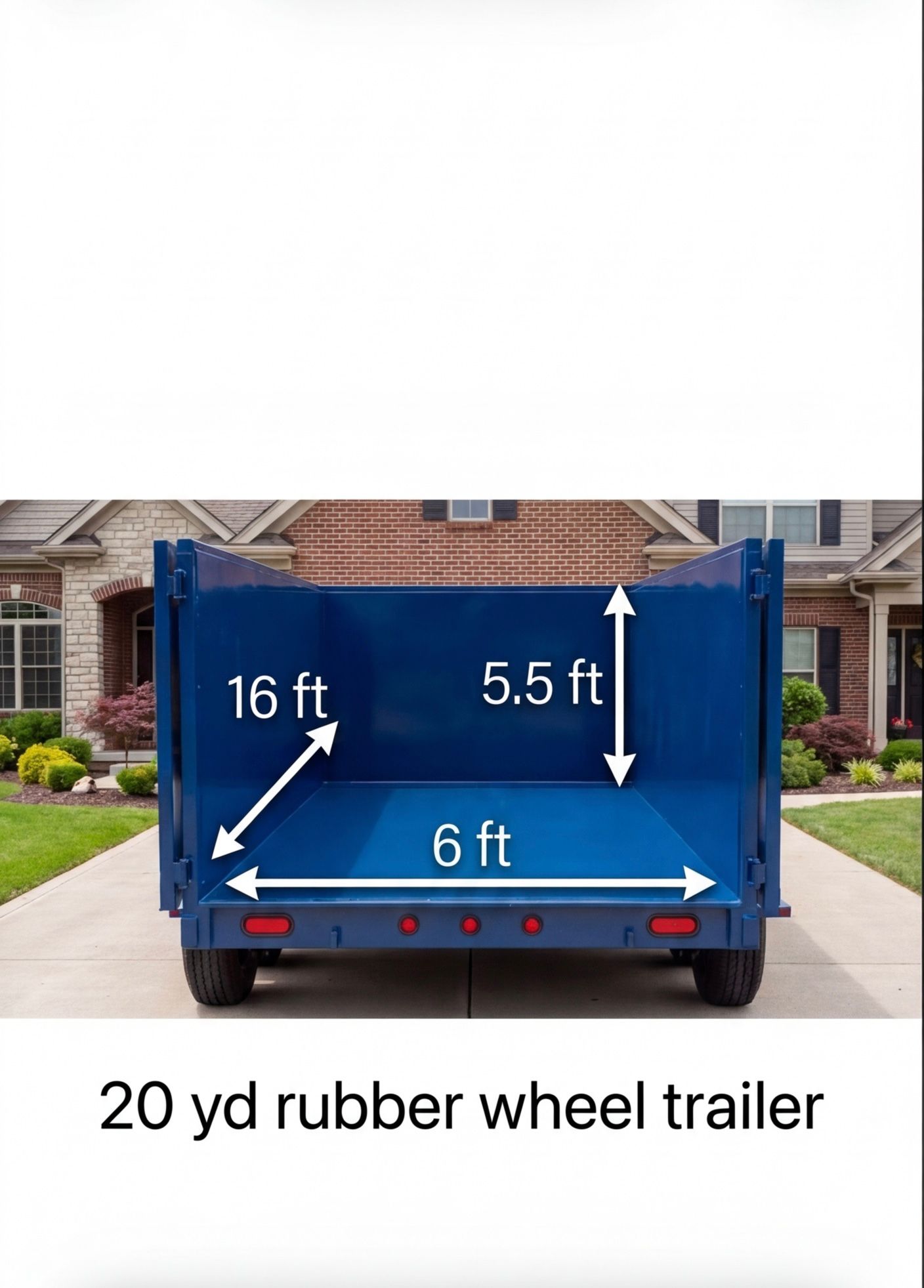 20 Yard Rubber Wheel Dumpster